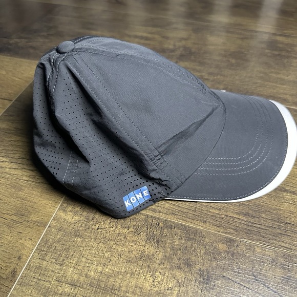 Nike Golf Hat Cap Strap Back Gray Grey Mesh Perforated Logo Mens KONE - Picture 5 of 9